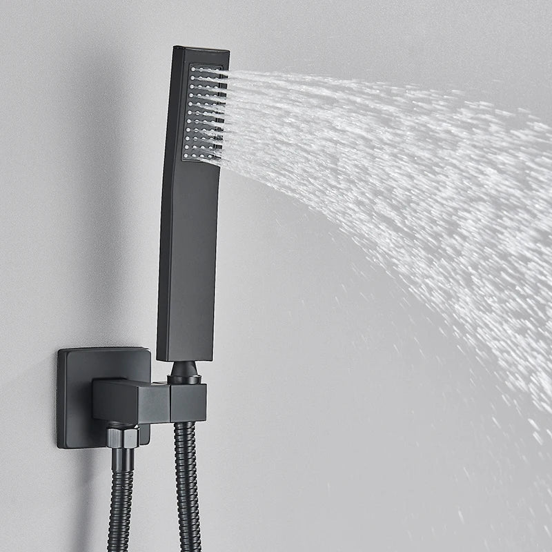 Quyanre Concealed In Wall Shower System With Rainfall Faucet