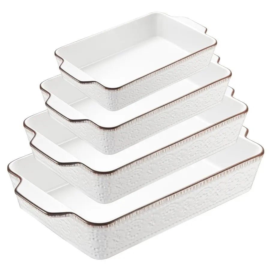 XMSJ Ceramic Casserole Dishes Nonstick Bakeware Set With Handles