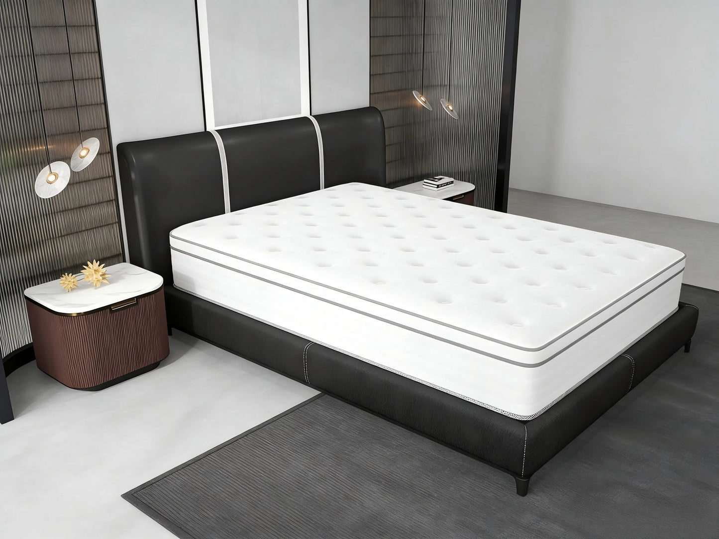 Madevos Hybrid Mattress In A Box With Memory Foam Pocket Springs