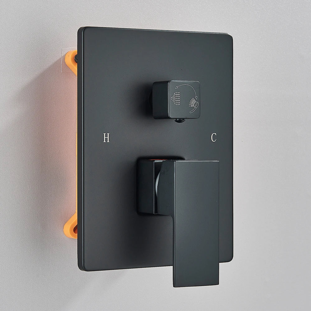 Quyanre Concealed In Wall Shower System With Rainfall Faucet