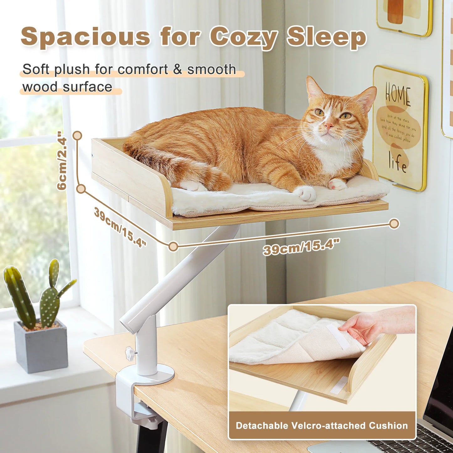 PAWZ Road Cat Desk Bed 360 Degree Rotatable Stand For Indoor Cats