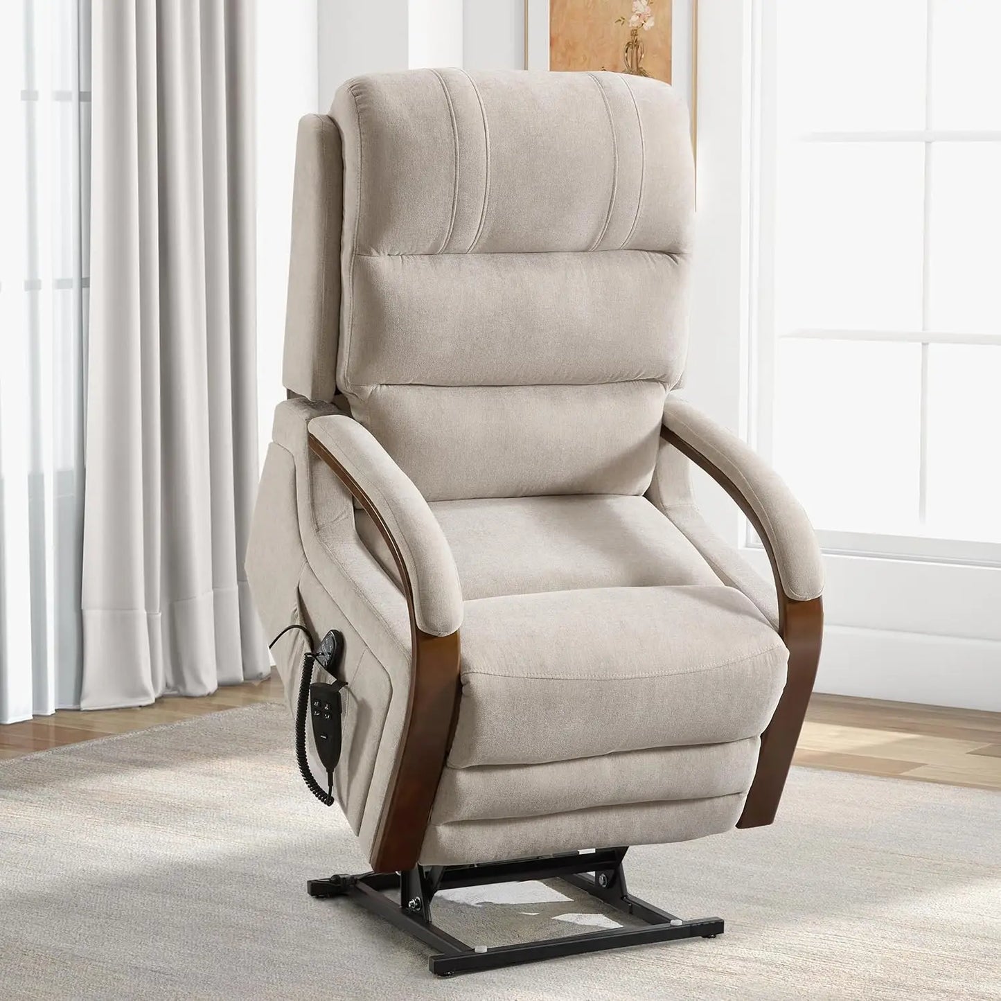 Dual Motor Power Lift Recliner With Massage And Heat