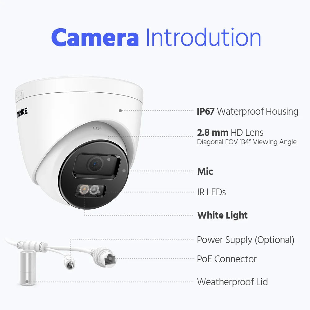 ANNKE 12MP Smart Dual Light Camera Kit with 8-Channel NVR