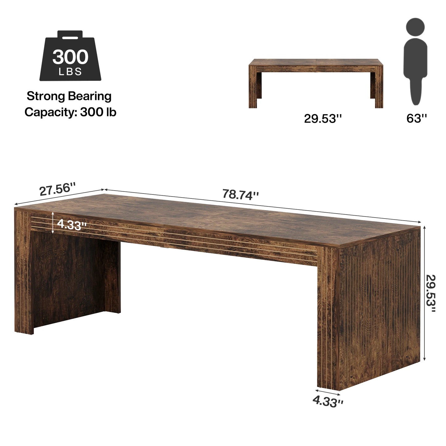 Tribesigns Long Desk For Home Office Writing Table