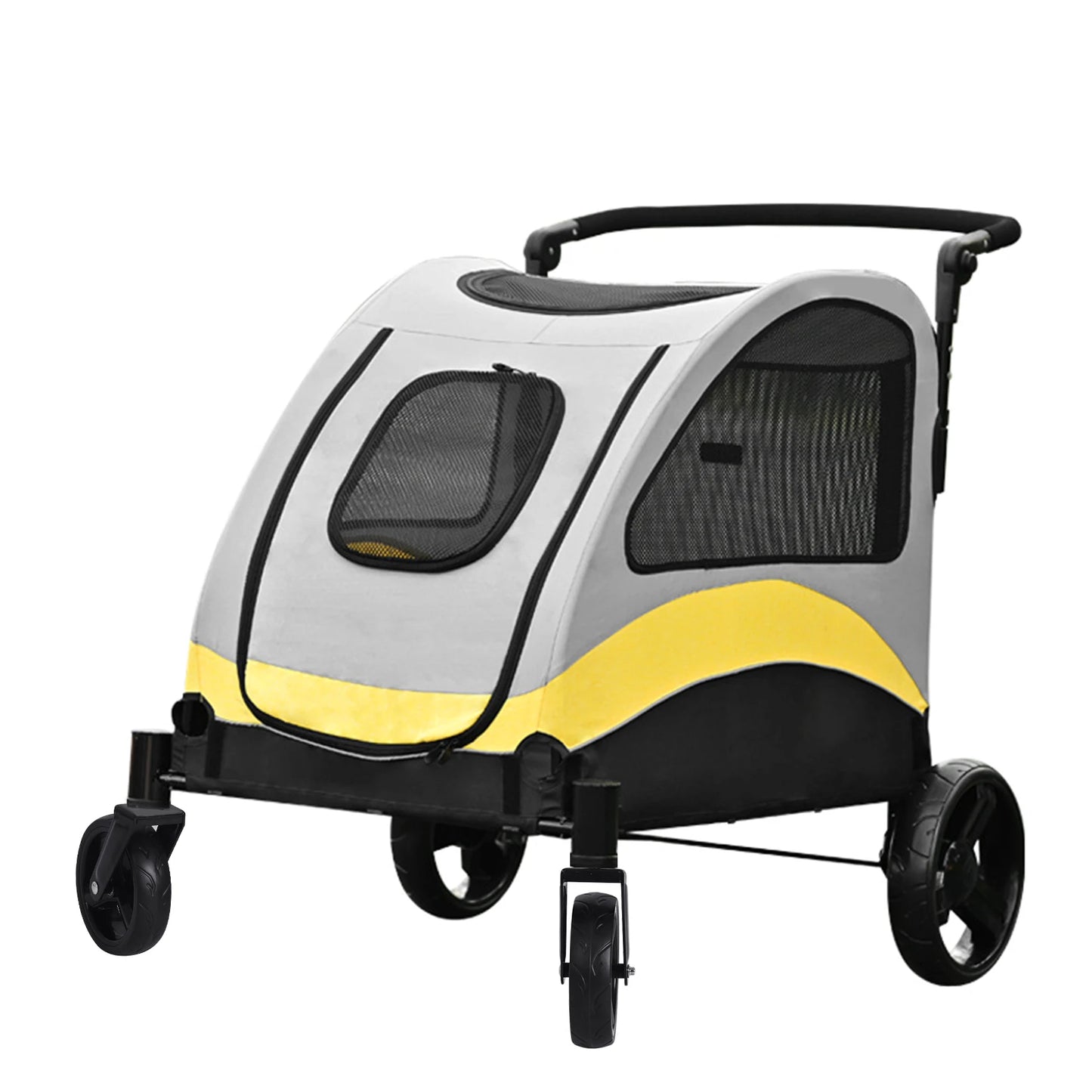 Portable Four Wheel Dog Stroller for Large Dogs Foldable Carrier