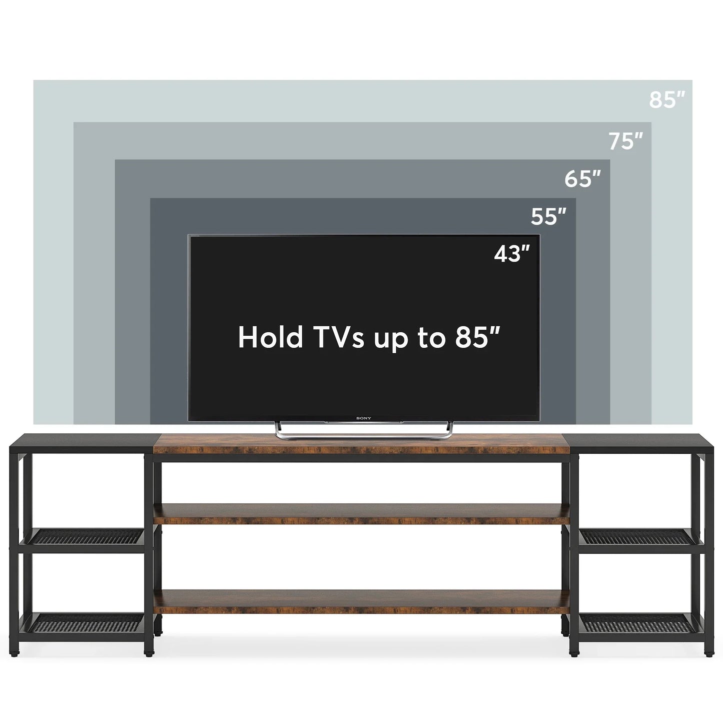 Tribesigns TV Stand Three Tier Entertainment Center Console