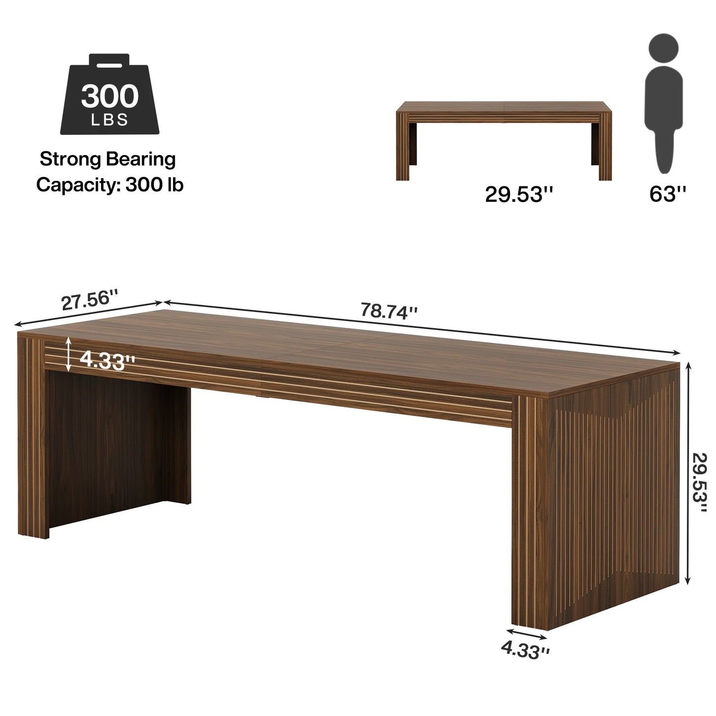 Tribesigns Long Desk For Home Office Writing Table