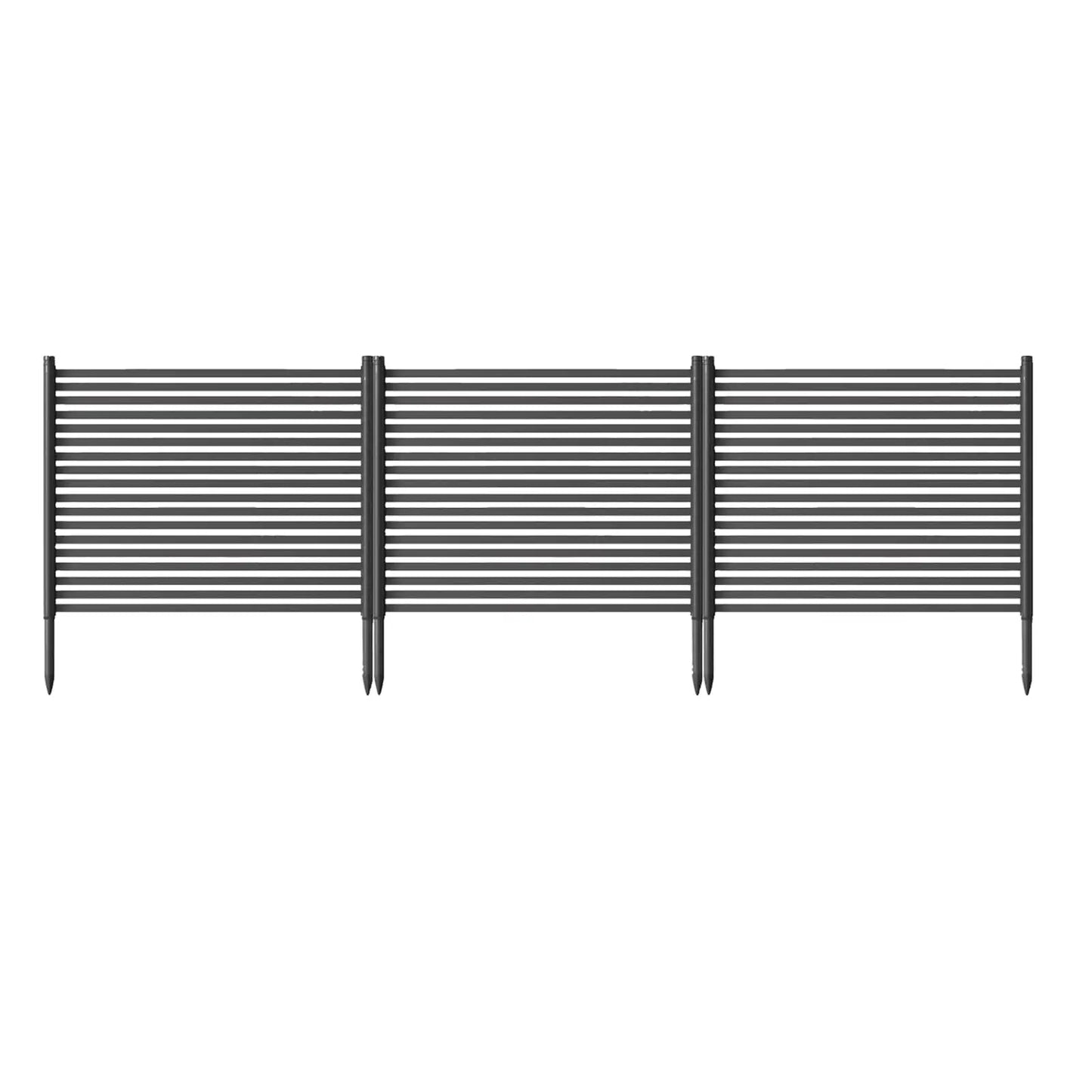 HiMISS No Dig Outdoor Privacy Screen Fence Kit 3 Panel Freestanding Enclosure