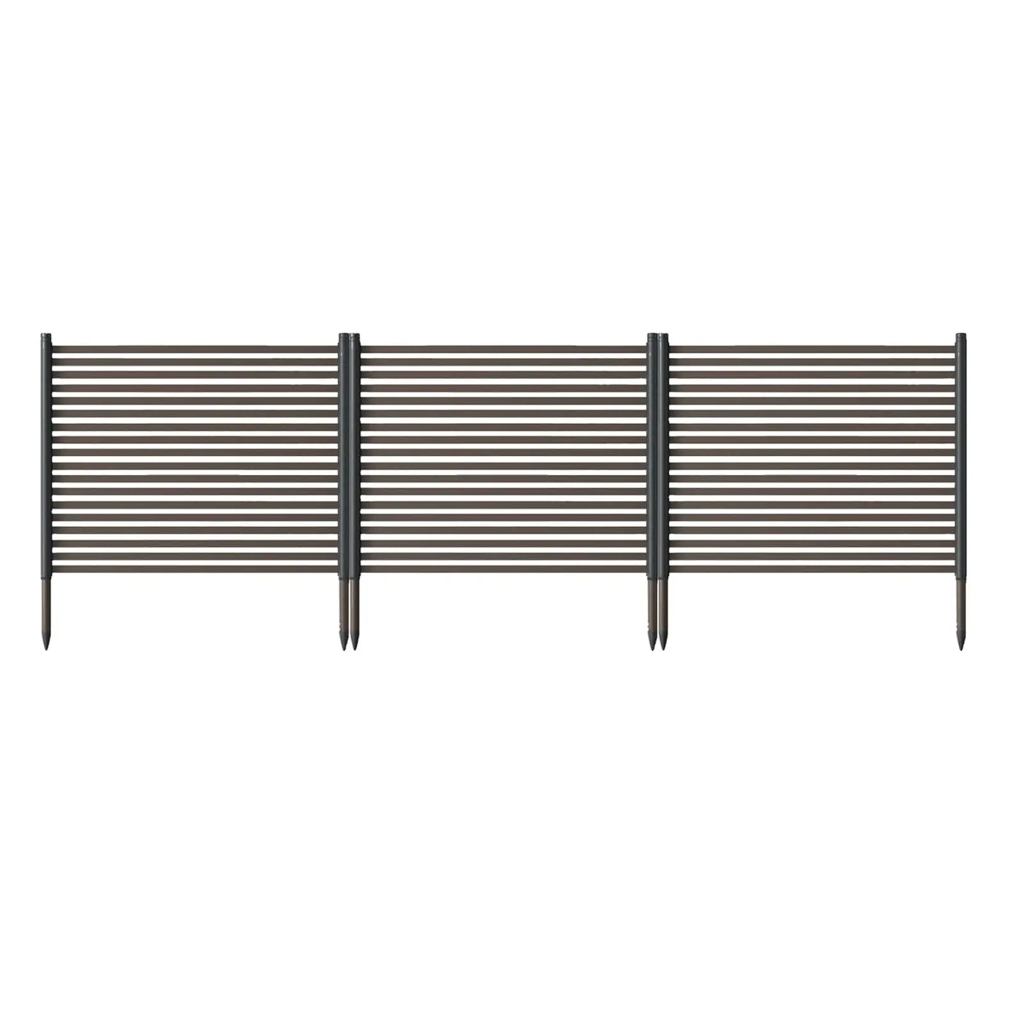 HiMISS No Dig Outdoor Privacy Screen Fence Kit 3 Panel Freestanding Enclosure
