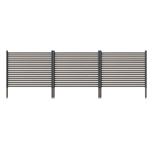 HiMISS No Dig Outdoor Privacy Screen Fence Kit 3 Panel Freestanding Enclosure