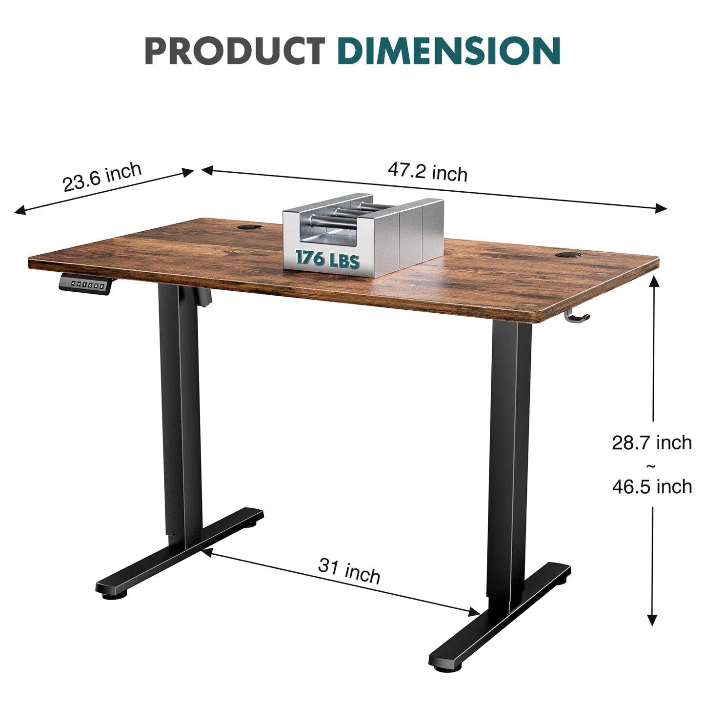 JHK Ergonomic Electric Standing Desk Height Adjustable Computer Workstation