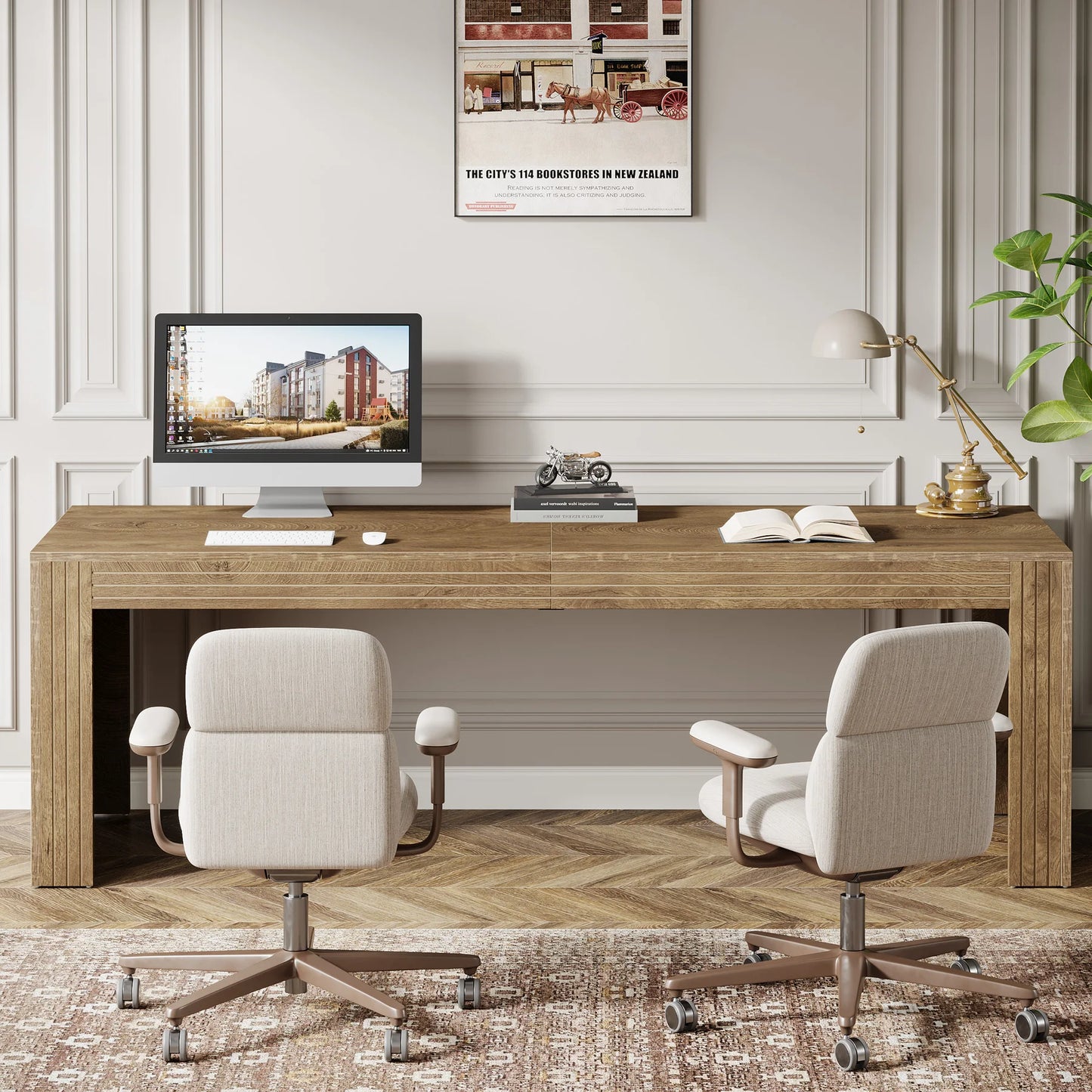 Tribesigns Long Desk For Home Office Writing Table