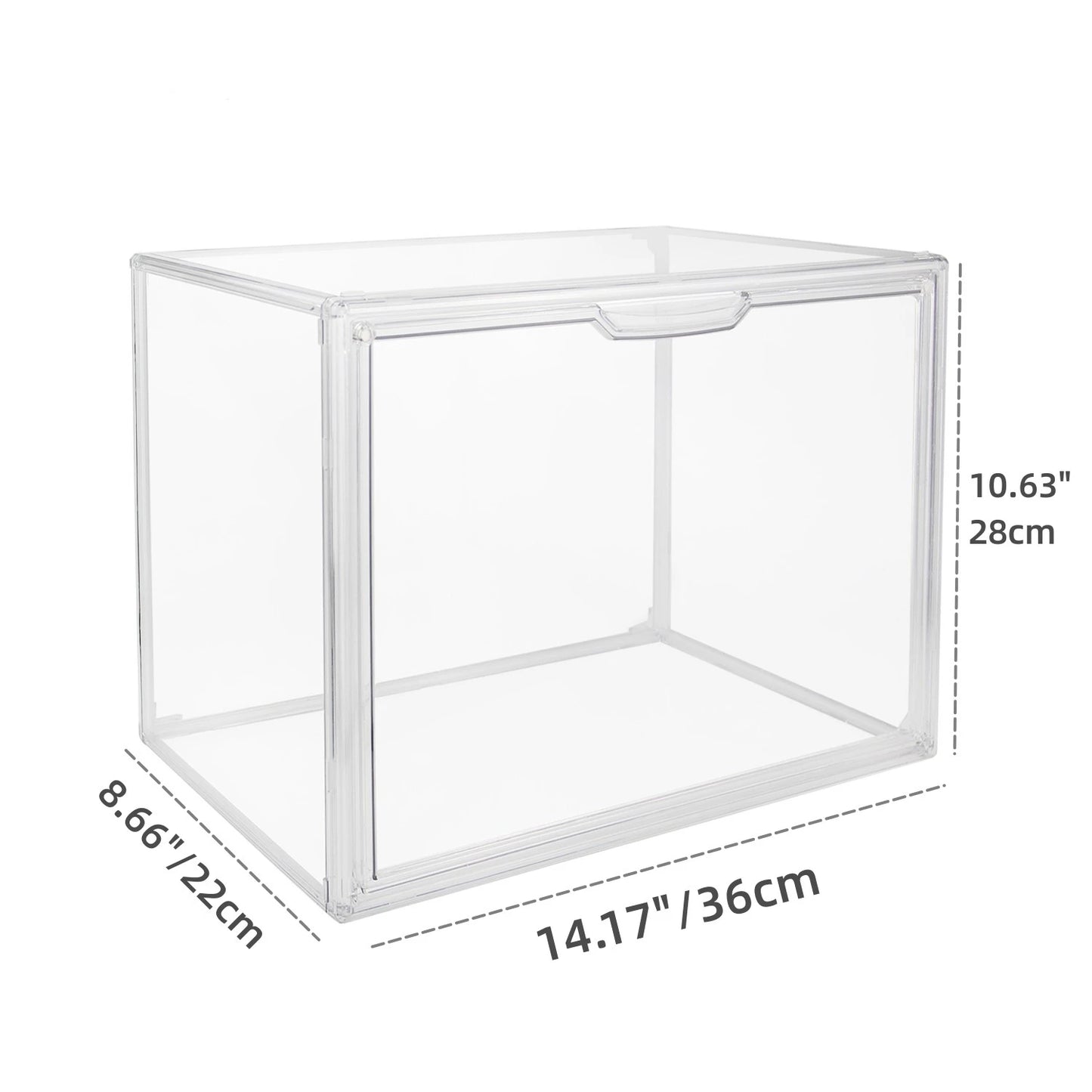 Clear Display Box Organizer With Magnetic Door For Makeup Books Collectibles