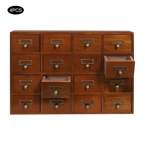 Bymaocar 64 Drawer Pine Wood Storage Cabinet For Home Office