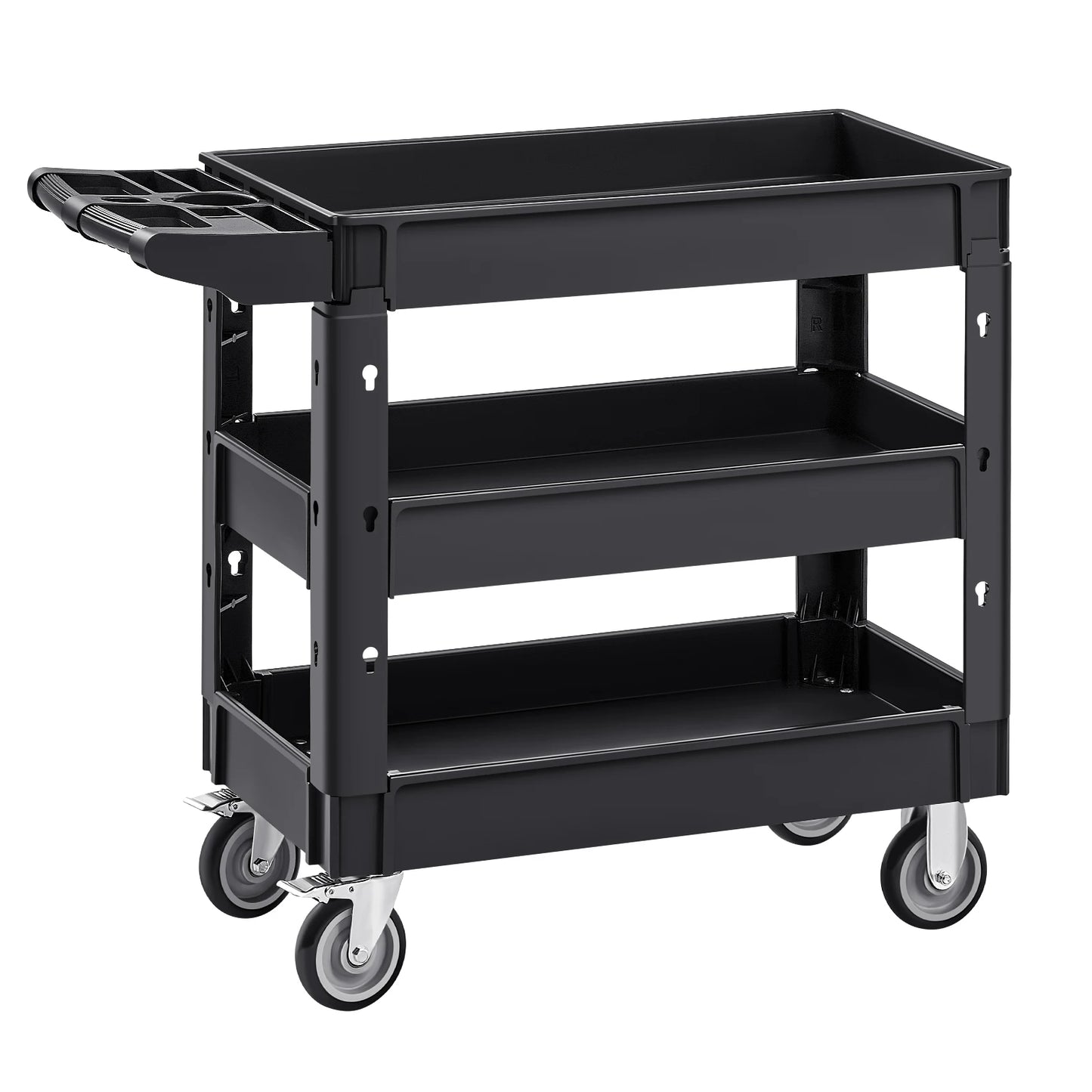 SucceBuy Utility Cart With 360 Degree Wheels For Heavy Duty Transport