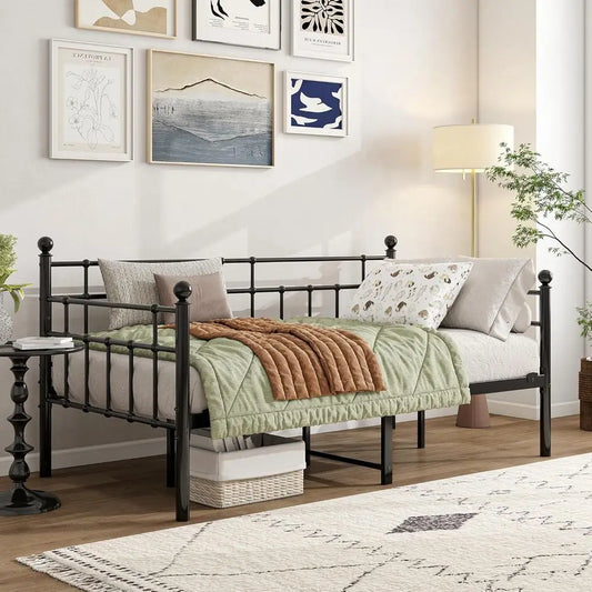 Boeng Metal Daybed Sofa Bed With Steel Slats Noise Free