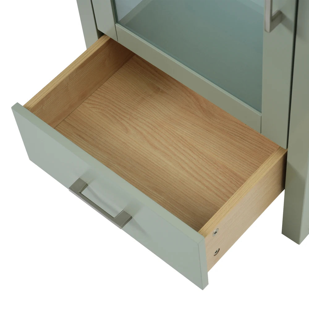 LWO Bathroom Vanity With Ceramic Sink And Ample Storage