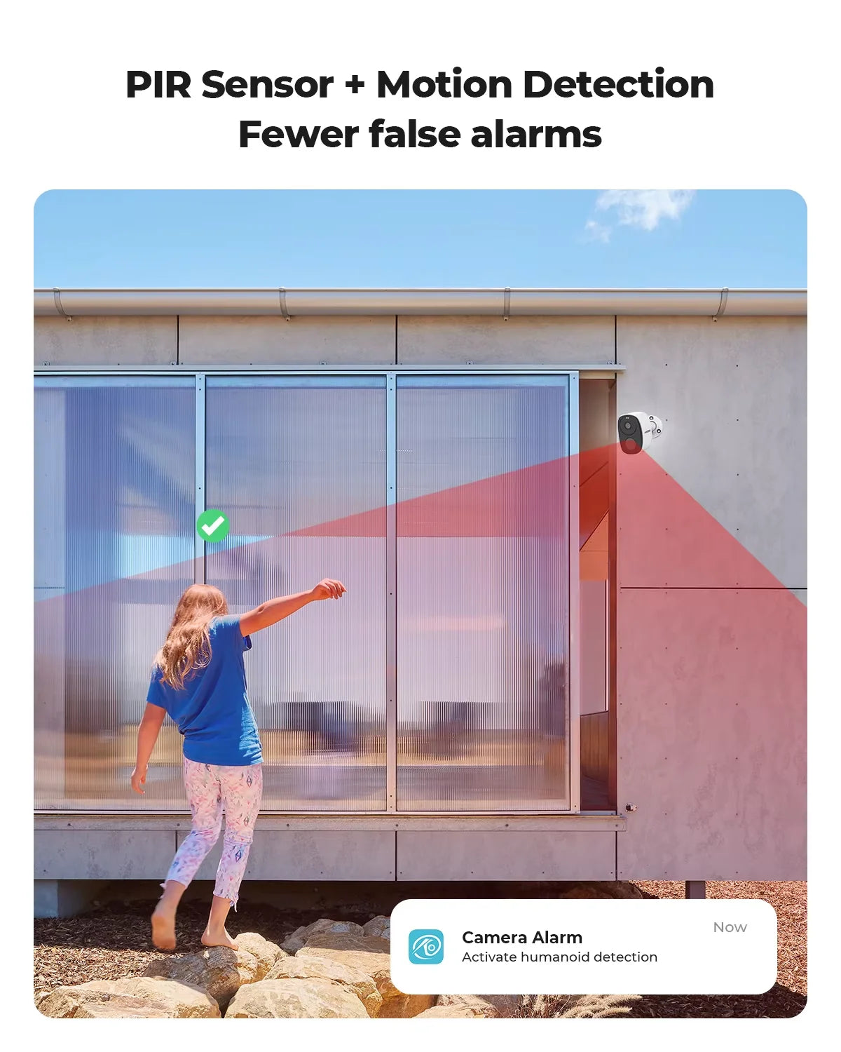 H.VIEW Battery Powered Outdoor WiFi 2K Security Camera With Spotlight