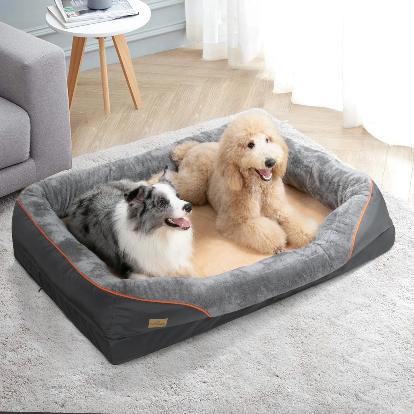 BINGOPAW Anti Allergy Waterproof Dog Bed With Removable Washable Cover
