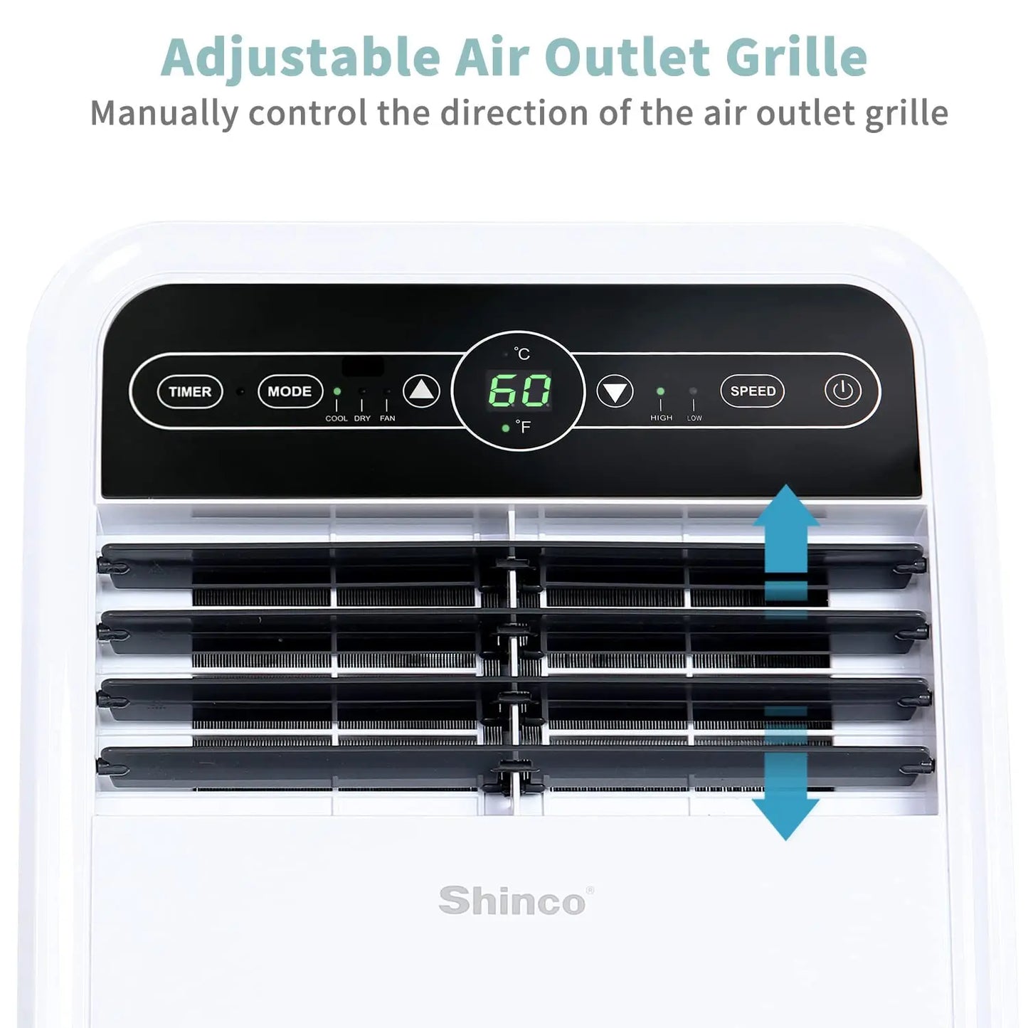 Shinco 8,000 BTU Portable Air Conditioner With Dehumidifier