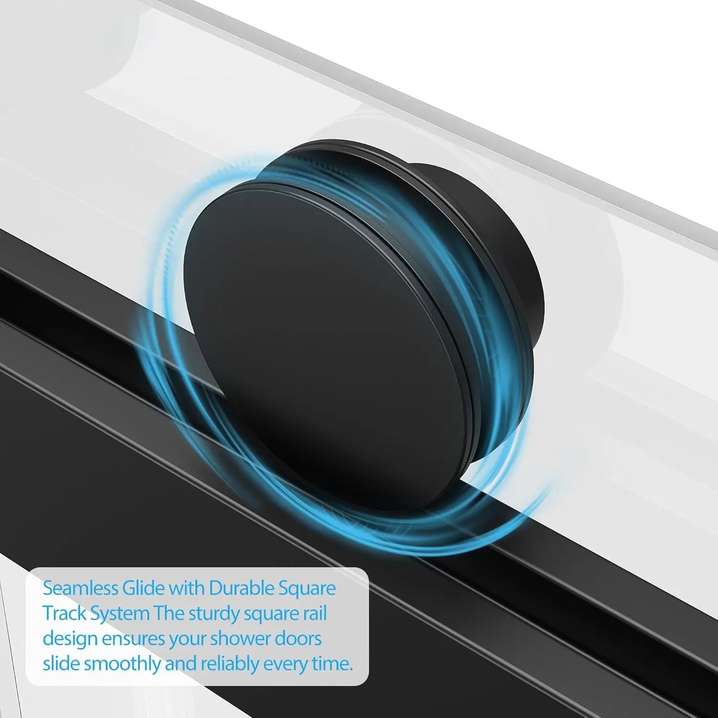 Frameless Sliding Bathtub Shower Glass Door With Stainless Steel Rail