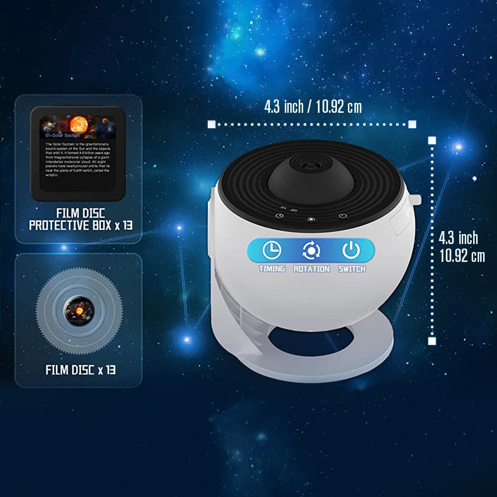 Mexllex 13 In 1 Galaxy Ultral Star Projector Led Night Light With 13 Discs