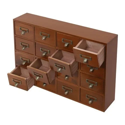 Bymaocar 64 Drawer Pine Wood Storage Cabinet For Home Office