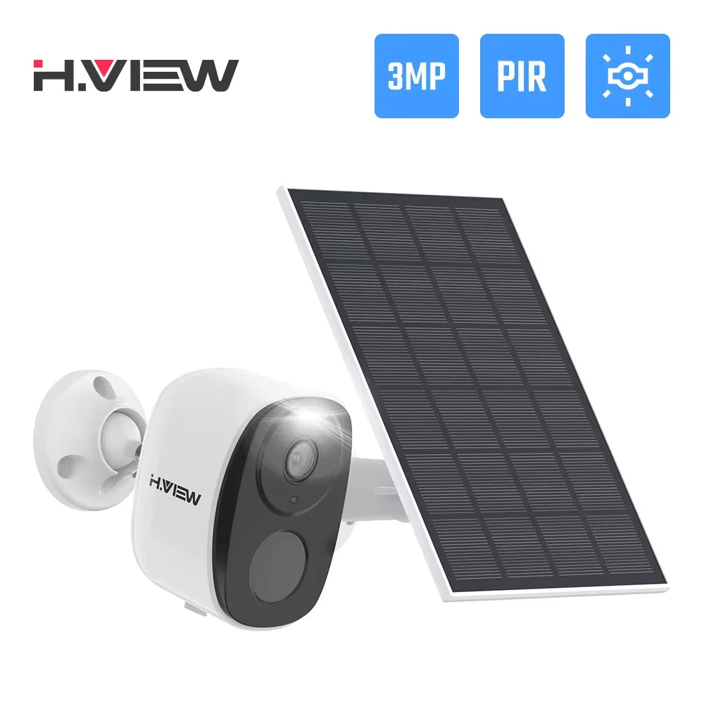 H.VIEW Battery Powered Outdoor WiFi 2K Security Camera With Spotlight