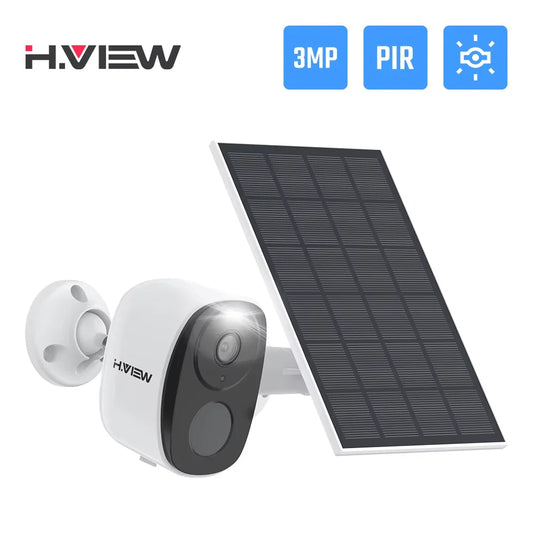 H.VIEW Battery Powered Outdoor WiFi 2K Security Camera With Spotlight