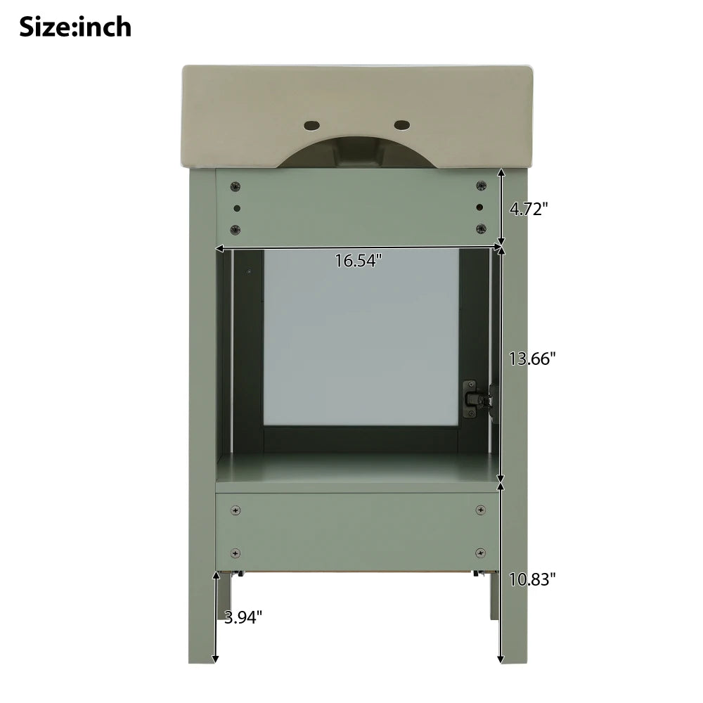 LWO Bathroom Vanity With Ceramic Sink And Ample Storage