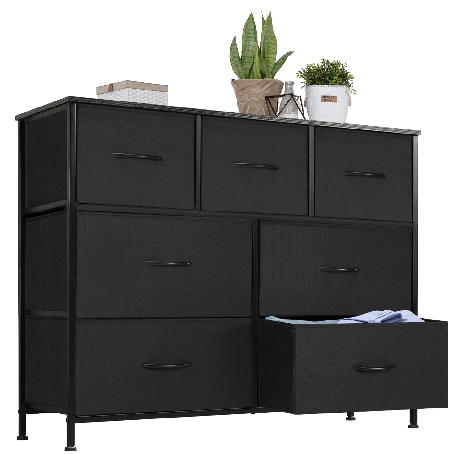 JHK Dresser With Seven Fabric Drawers Closet Organizer