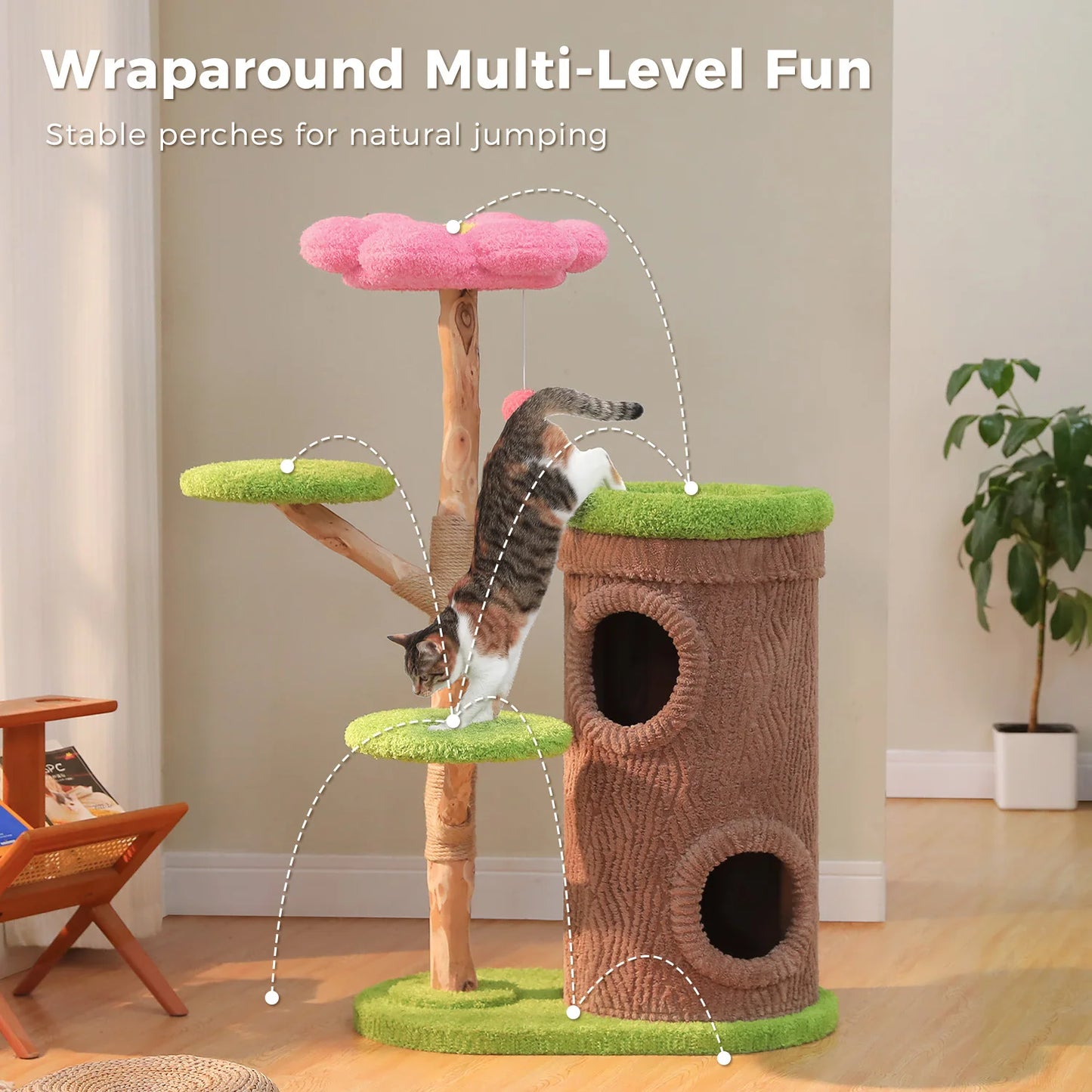 PAWZ Road Multilevel Cat Tree With Condos And Scratching Posts