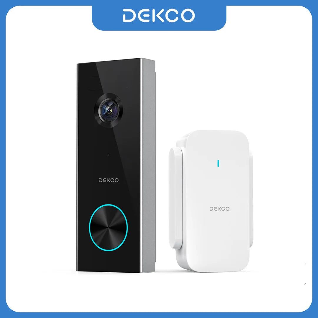 Dekco 3MP WiFi Doorbell Battery Intercom 2-Way Audio Alexa