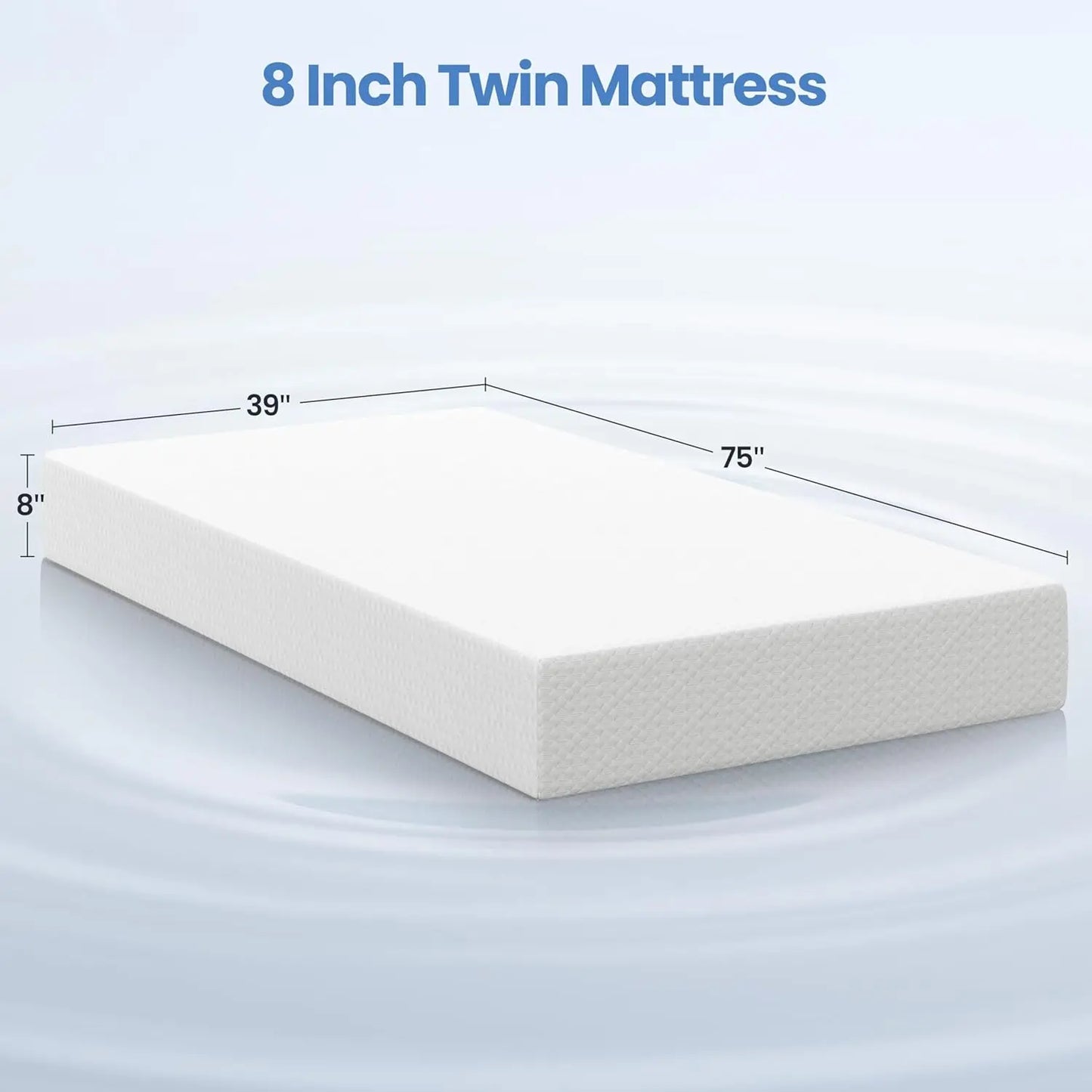 Gel Memory Foam Mattress Medium Firm CertiPUR Certified Bed In A Box