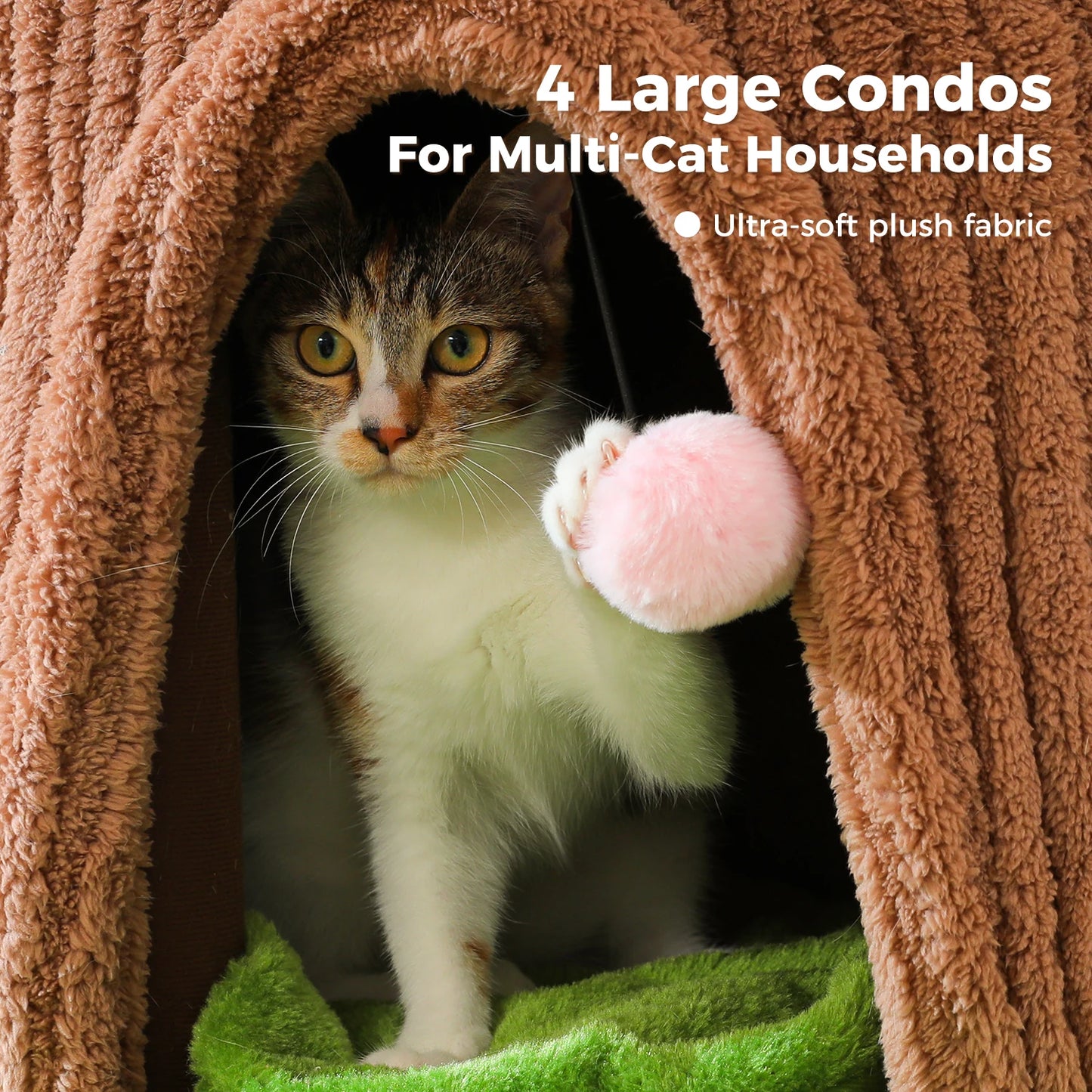 PAWZ Road Multilevel Cat Tree With Condos And Scratching Posts