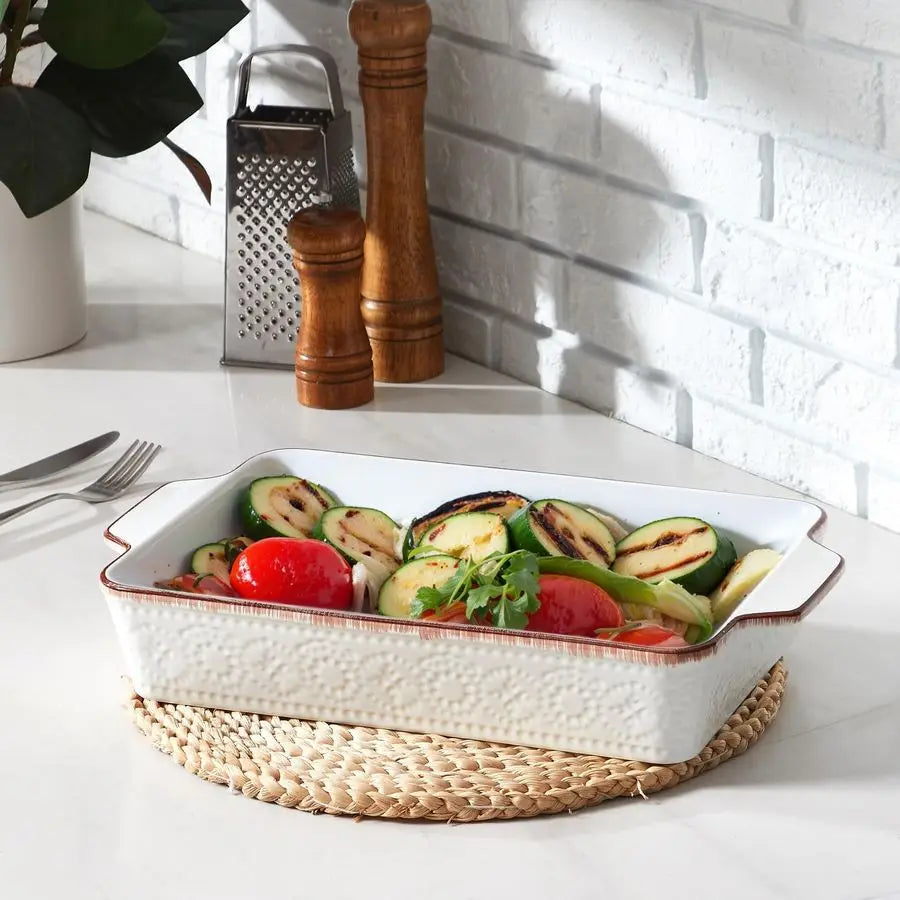 XMSJ Ceramic Casserole Dishes Nonstick Bakeware Set With Handles