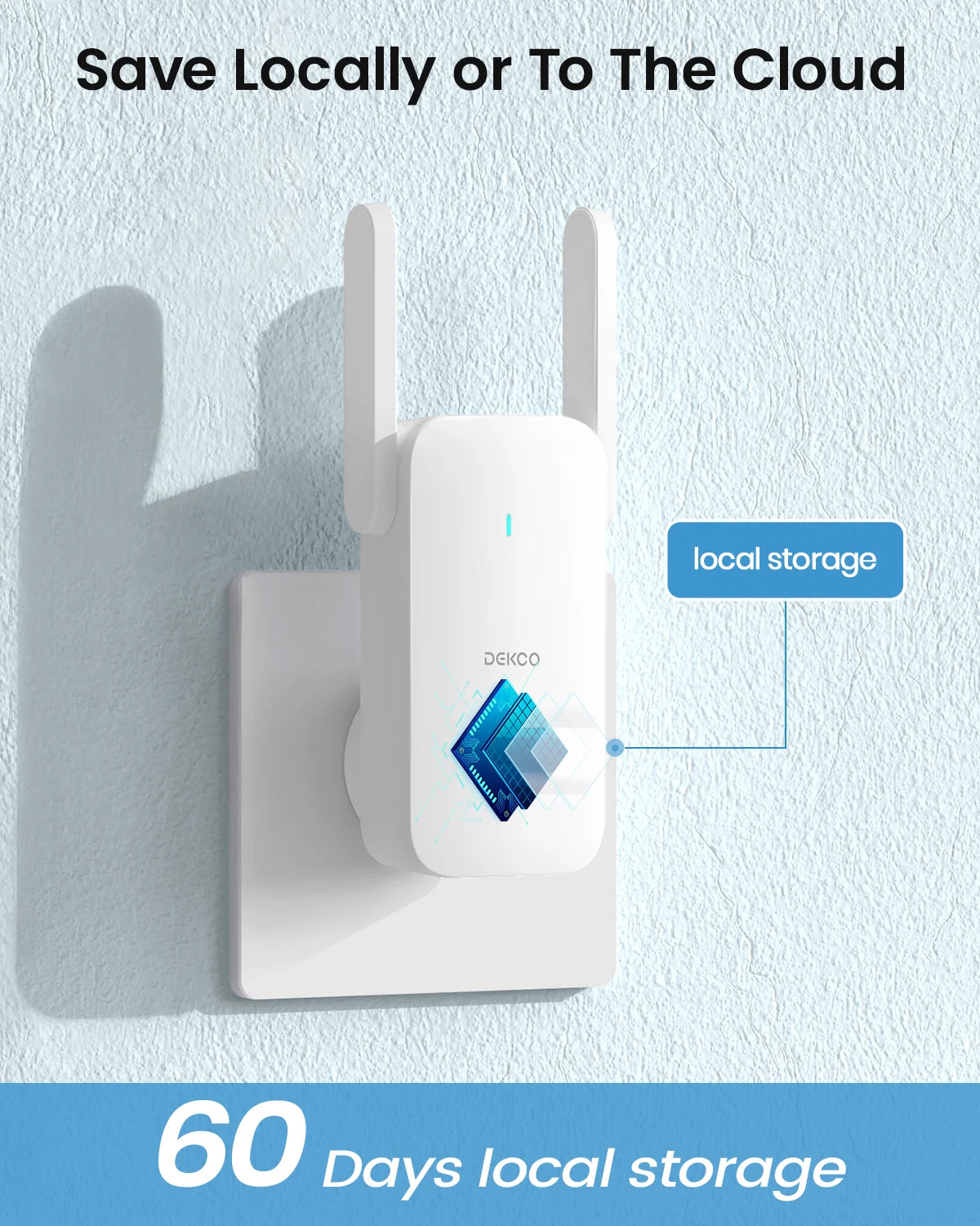 Dekco 5MP Ultra HD WiFi Video Doorbell IP66 PIR