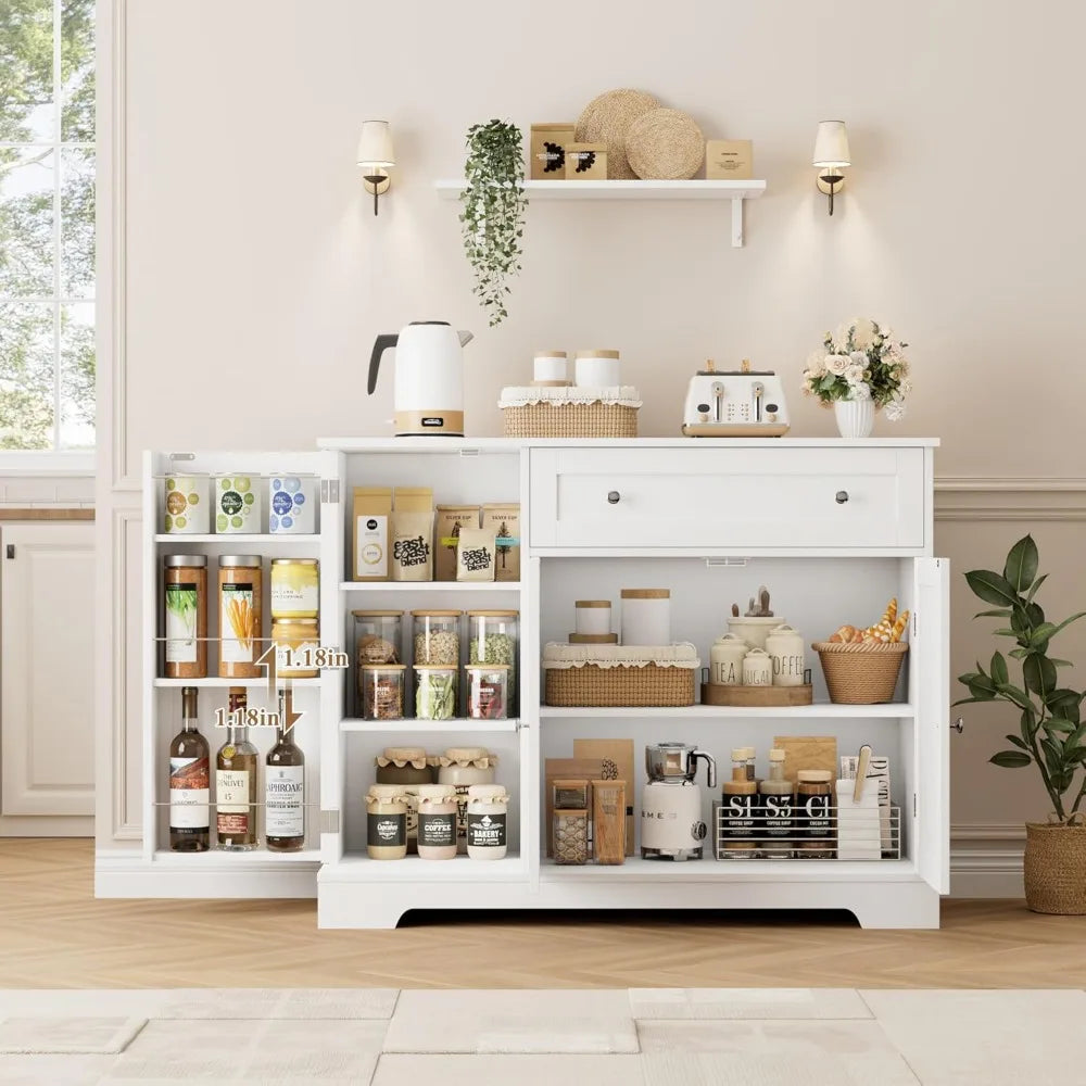 Buffet Cabinet With Storage Modern Sideboard Wood