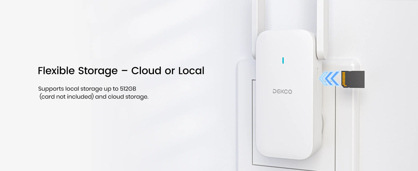 Dekco 3MP WiFi Doorbell Battery Intercom 2-Way Audio Alexa