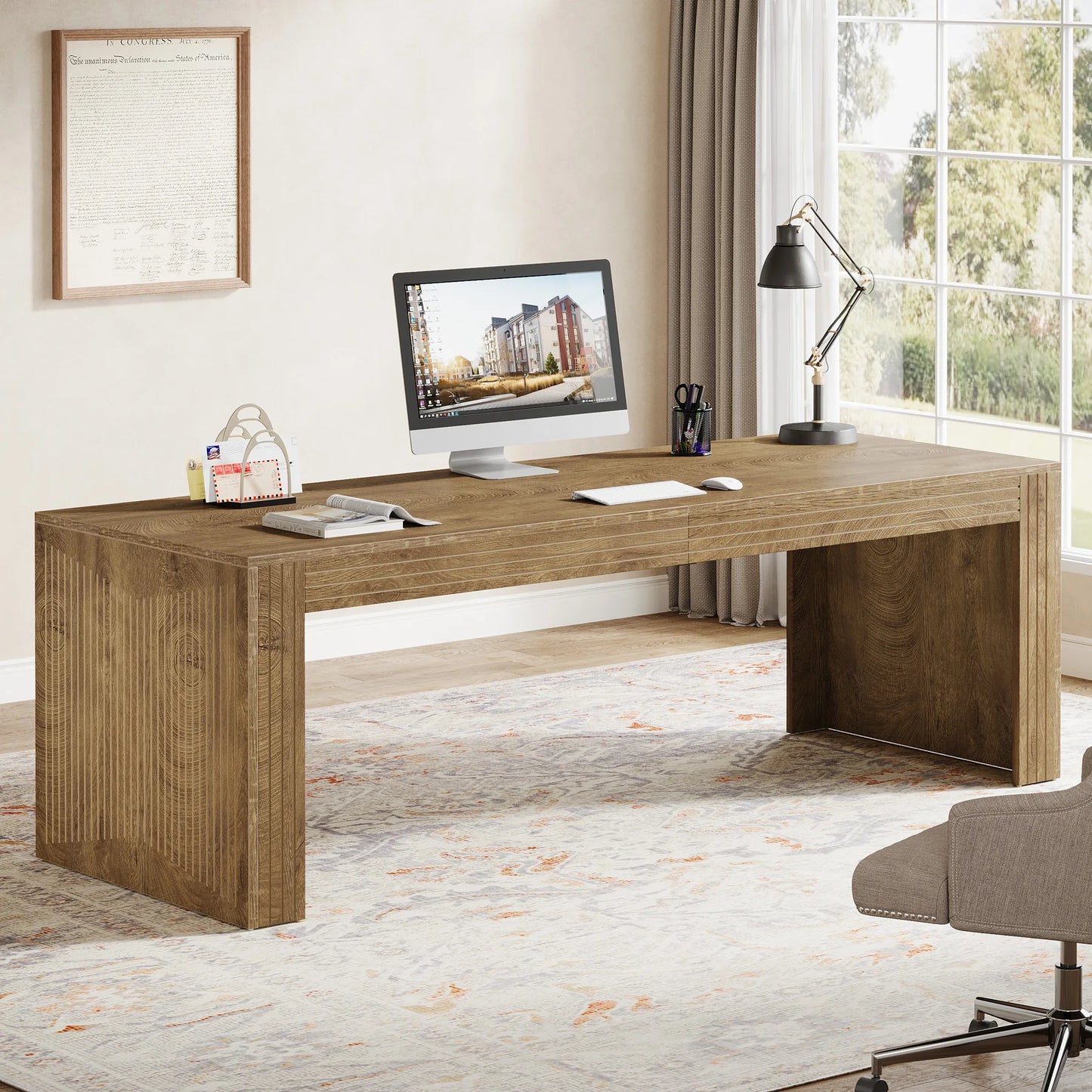 Tribesigns Long Desk For Home Office Writing Table