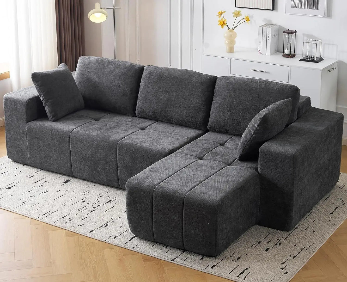Cloud Modular L Shape Sectional Sofa With Chaise Upholstered Couch