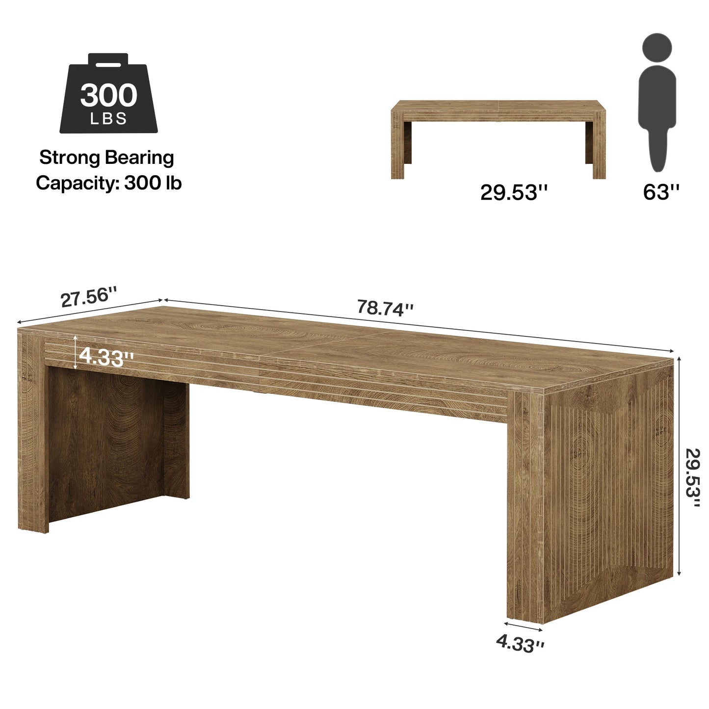 Tribesigns Long Desk For Home Office Writing Table