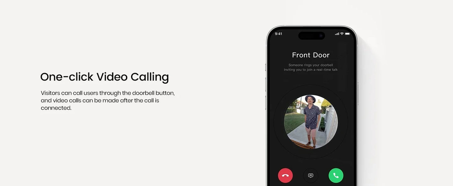 Dekco 3MP Wireless Doorbell Video Intercom With WiFi Alexa
