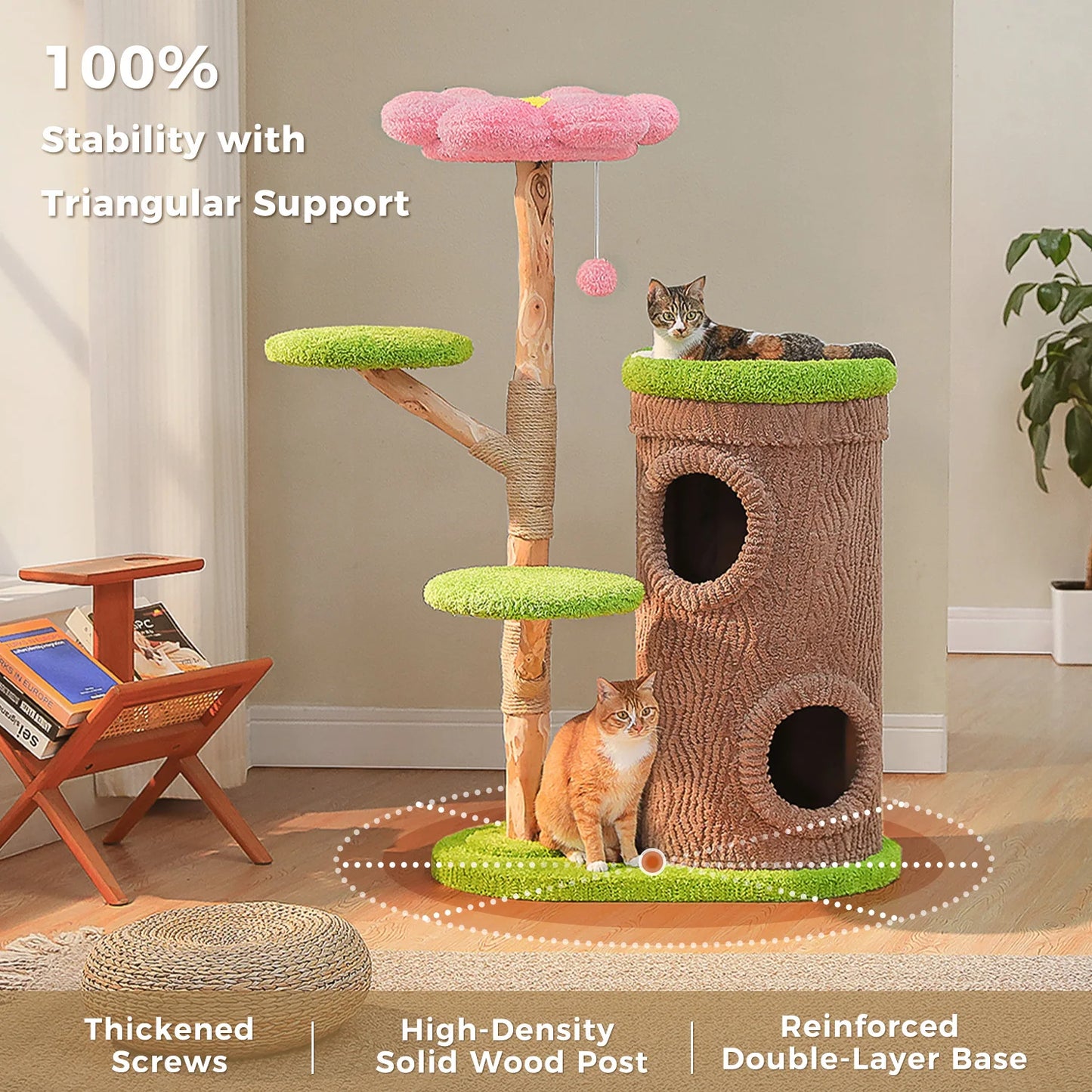 PAWZ Road Multilevel Cat Tree With Condos And Scratching Posts