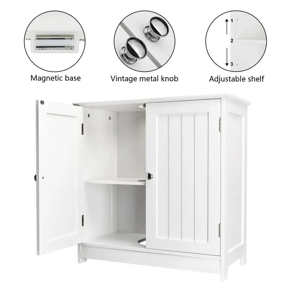 Bathroom Vanity Sink Cabinet With Two Shelves Under Sink Storage