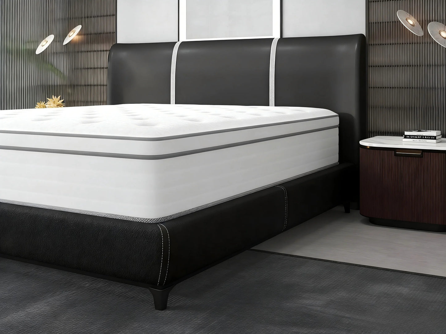 Madevos Hybrid Mattress In A Box With Memory Foam Pocket Springs