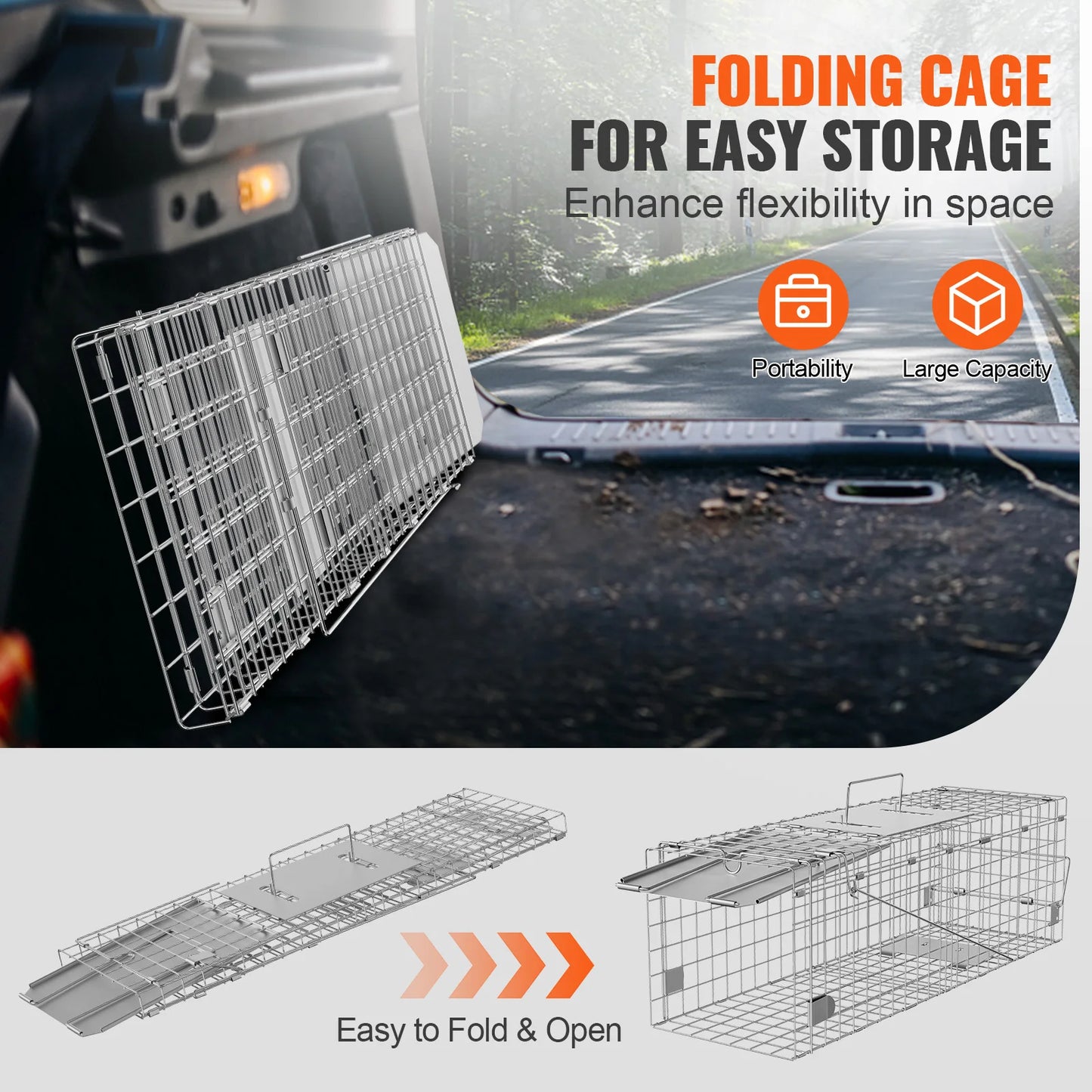 SucceBuy Humane Live Animal Cage Trap For Rodents And Cats