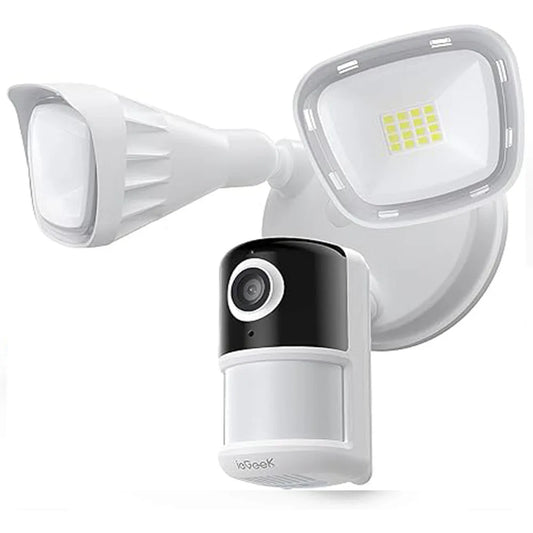IEGEEK 2K Wired Floodlight Security Camera With Motion Sensor