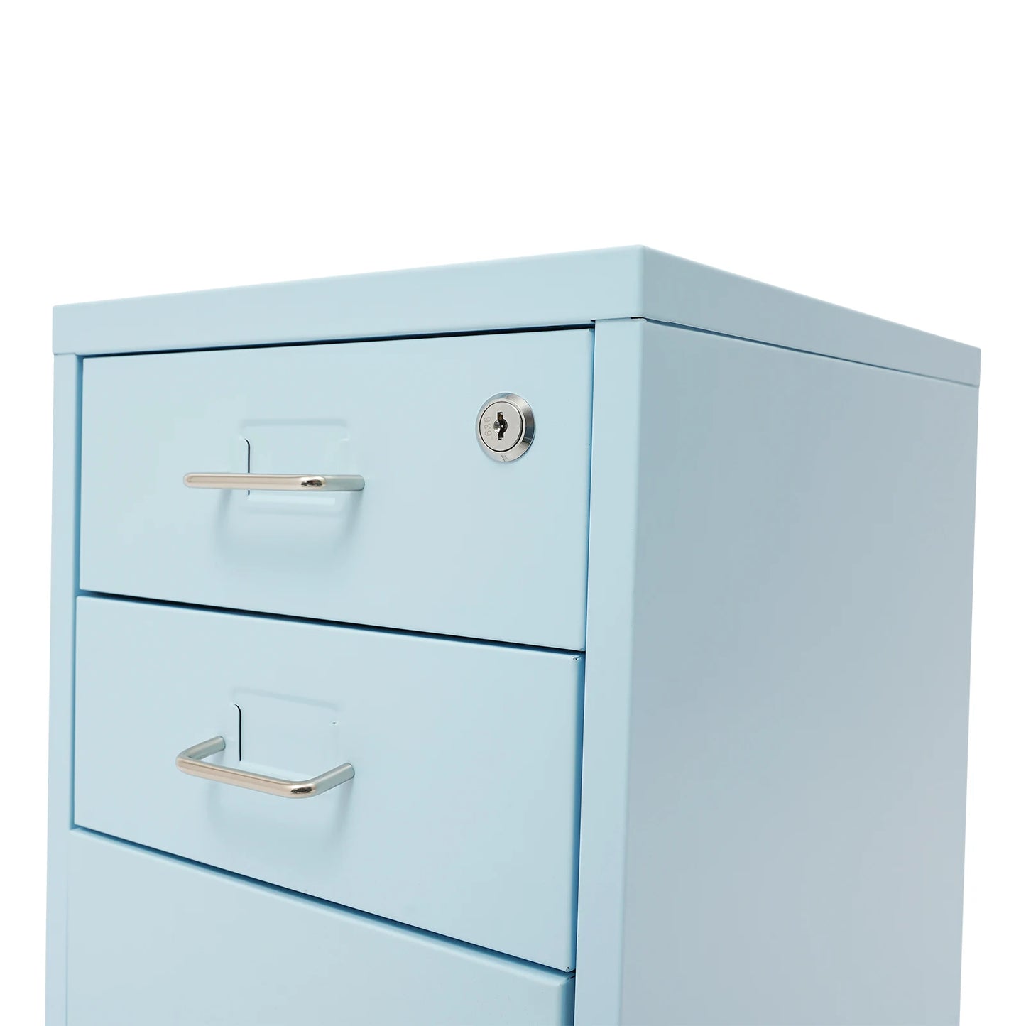 Bymaocar 3 Tier Vertical File Cabinet With Lock On Casters