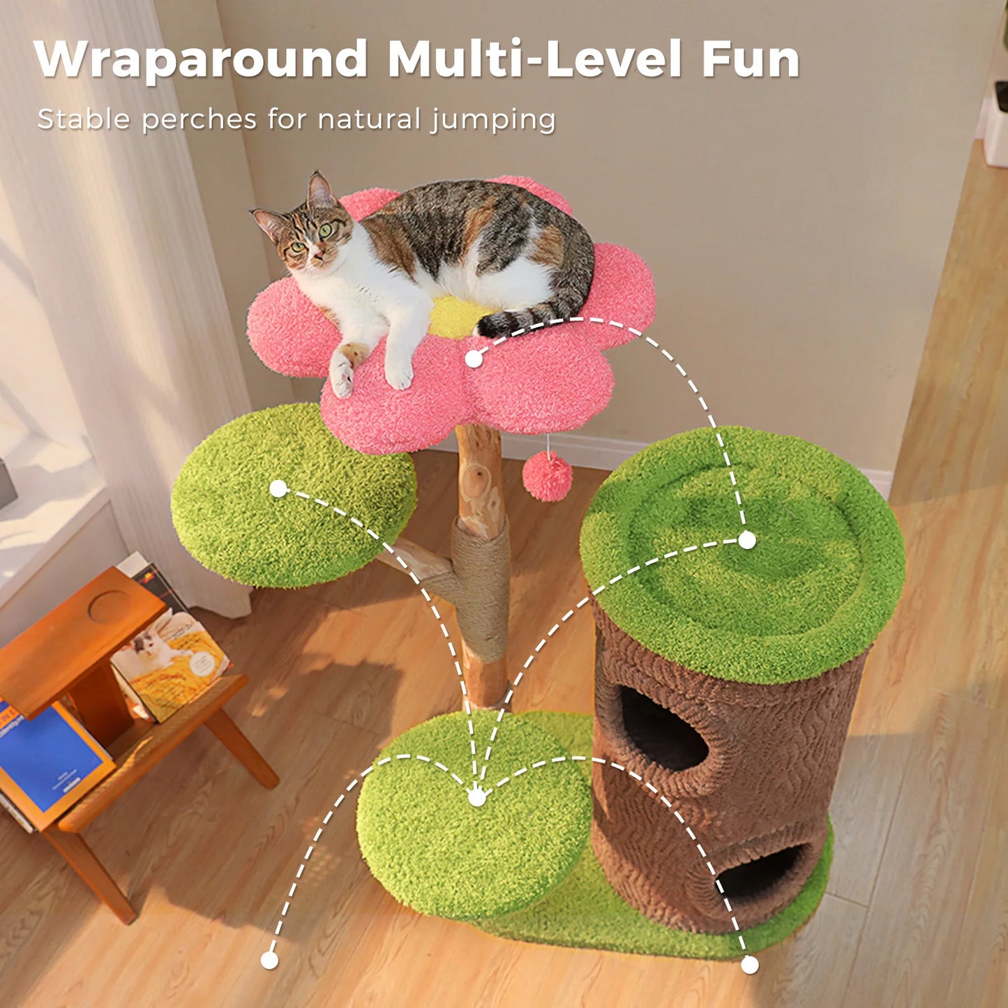 PAWZ Road Multilevel Cat Tree With Condos And Scratching Posts